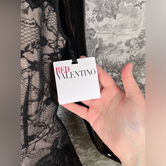 Authentic Valentino Lace-Overlay Dress - Picture 8 of 12